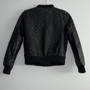 Quilted leather style jacket